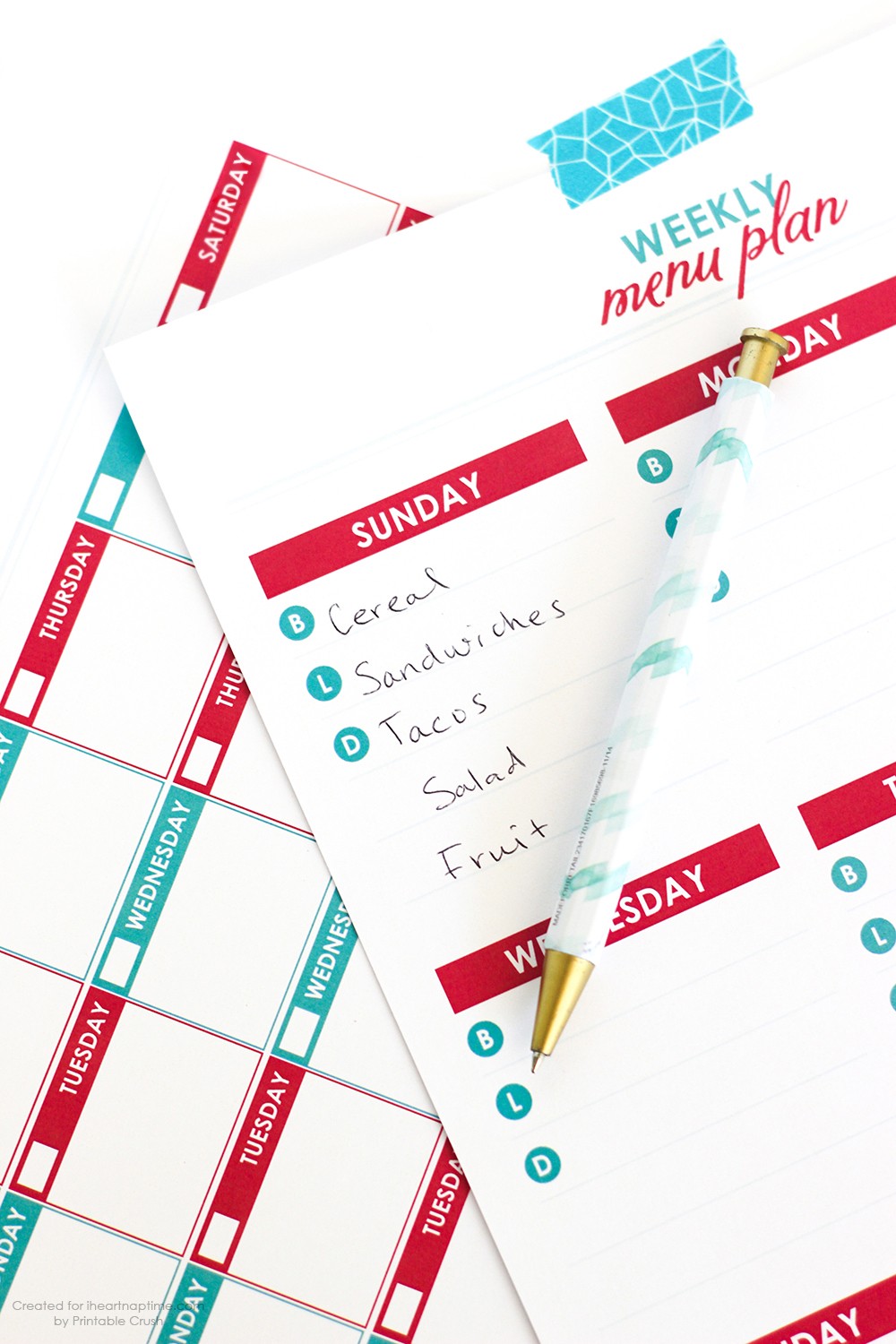 7 Free Printable Weekly Meal Planners For Super Busy People